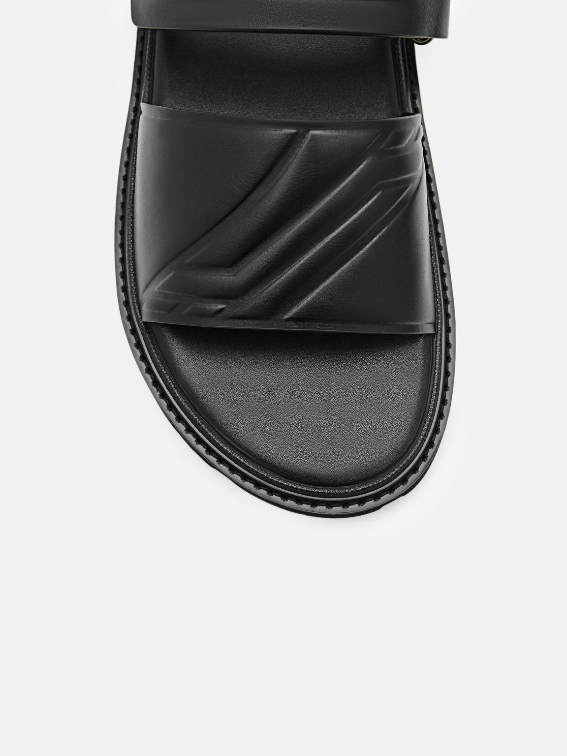 Textured Slide Sandals, 