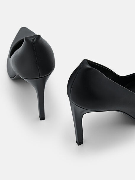 PEDRO Icon Leather Heel Sandals, Black