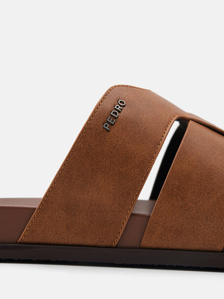 Woven Slide Sandals, , hi-res
