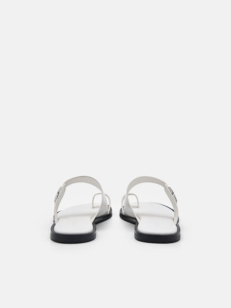 PEDRO Icon Leather Heel Sandals, Black