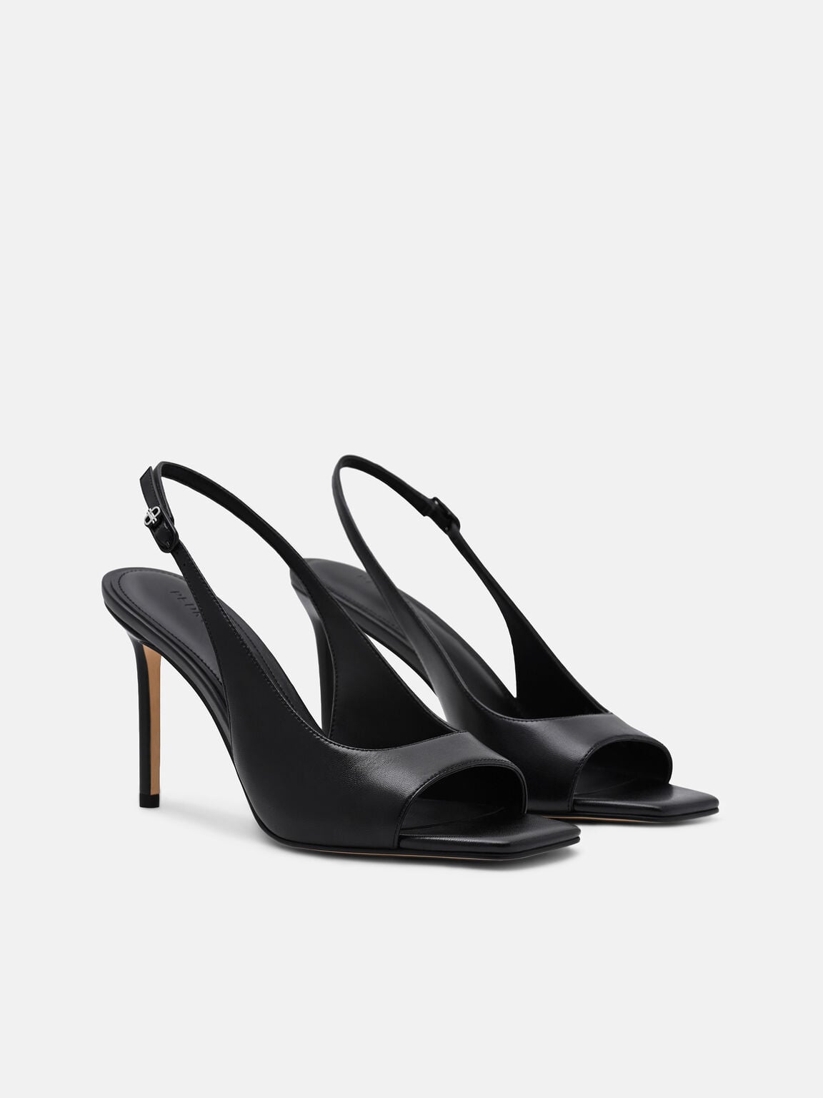 Marina Sandal Hak Kulit, 