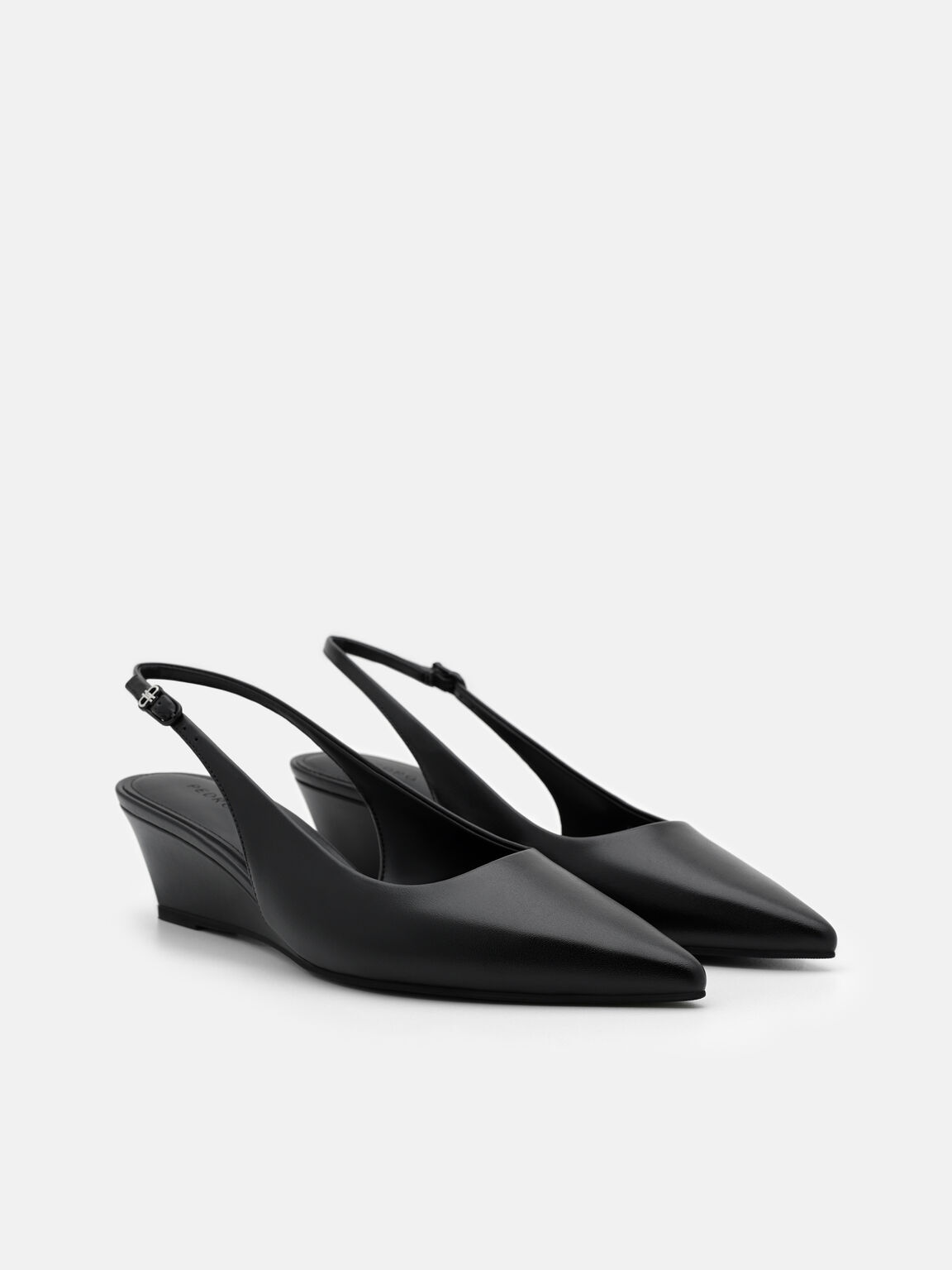 Sepatu Pumps Slingback Wedge Kulit Adena, , hi-res