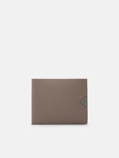 Saffiano Leather Bi-Fold Flip Wallet, , hi-res