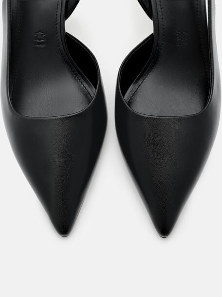 Isla Leather Slingback Heel Pumps, , hi-res