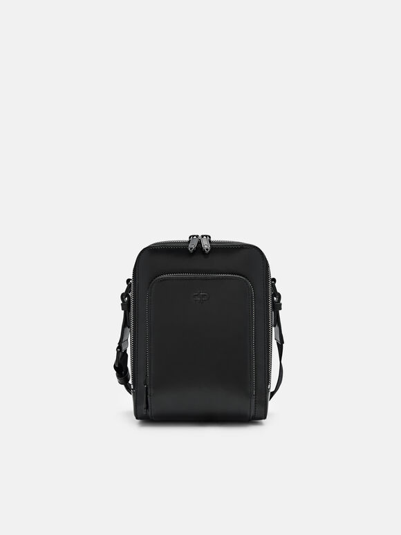 PEDRO Icon Leather Sling Bag, Black, hi-res