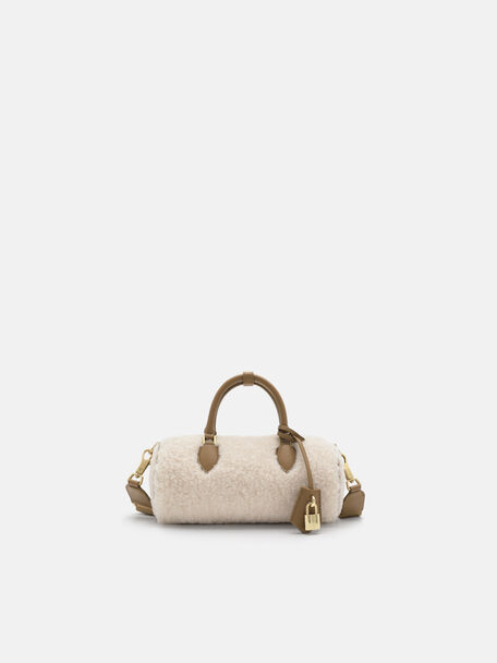 Ilena Faux Fur Bowling Bag, , hi-res