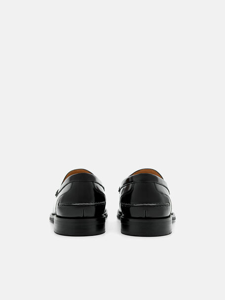 PEDRO Icon Leather Heel Sandals, Black