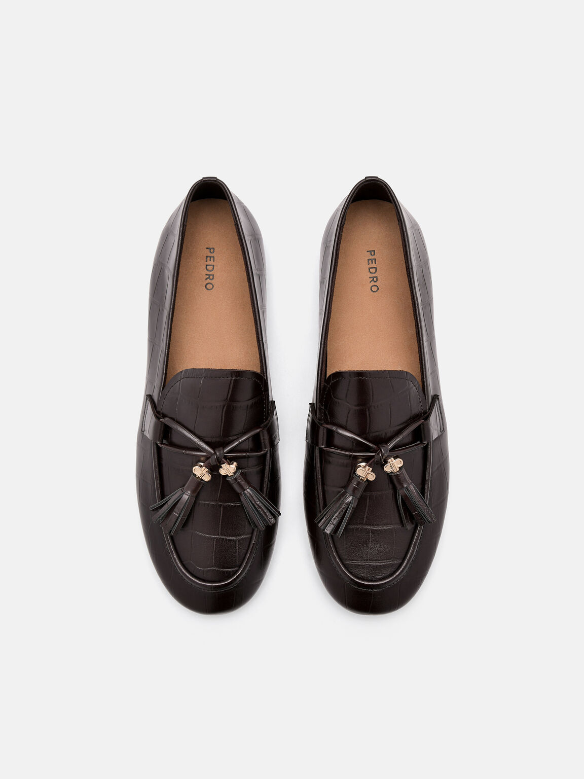Leather Tassel Loafers, , hi-res