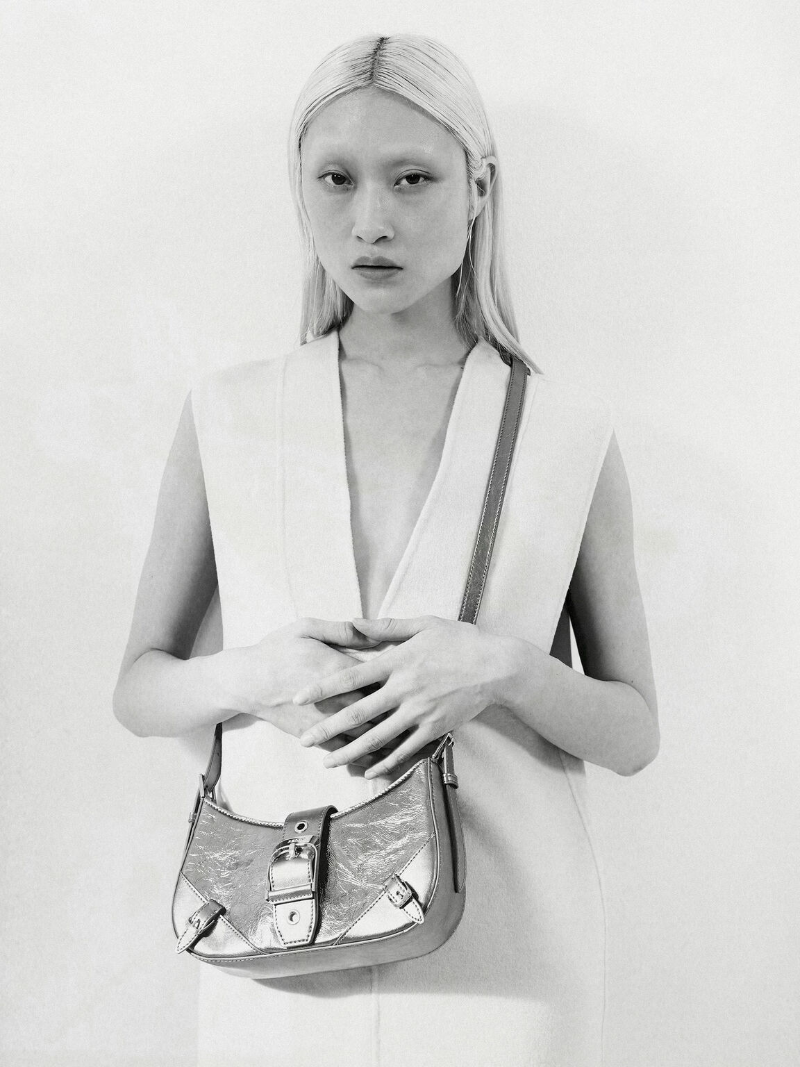 Helix Leather Shoulder Bag, 