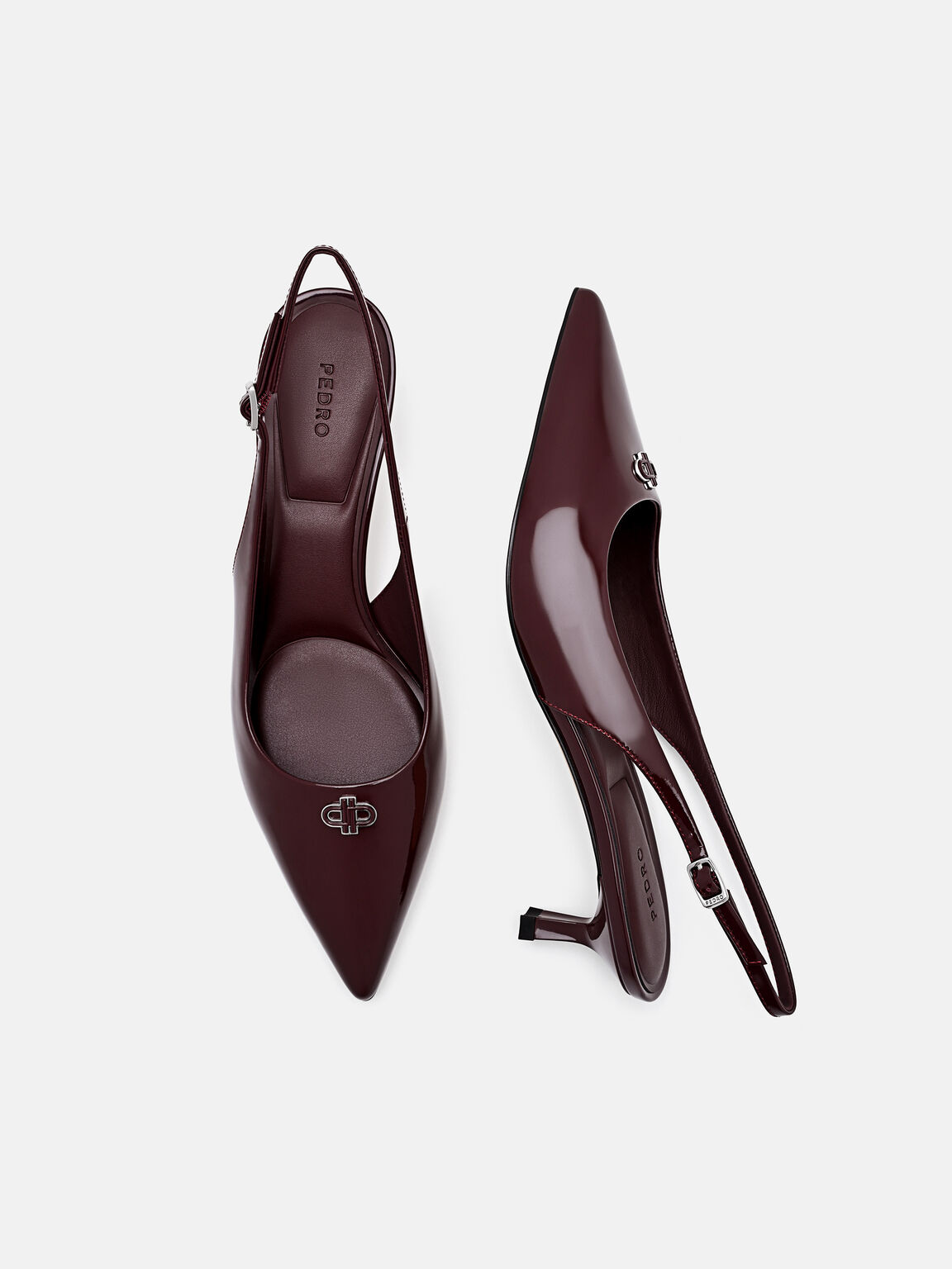 Sepatu Hak Slingback Kulit, , hi-res