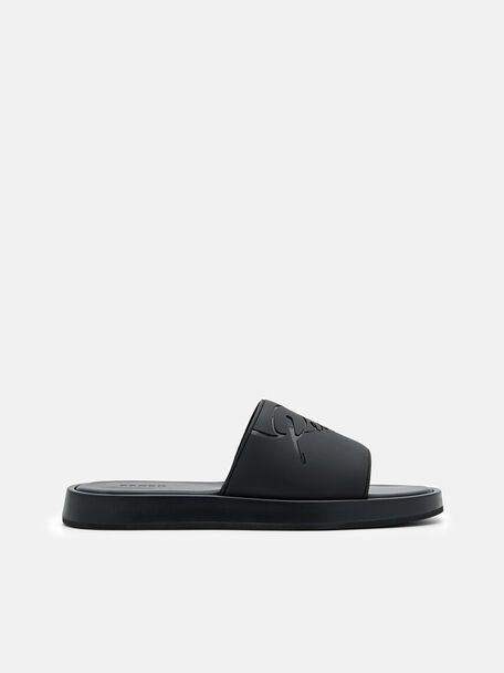 Slide Sandals, Black, hi-res