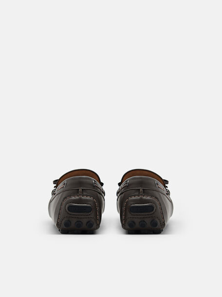 PEDRO Icon Leather Heel Sandals, Black