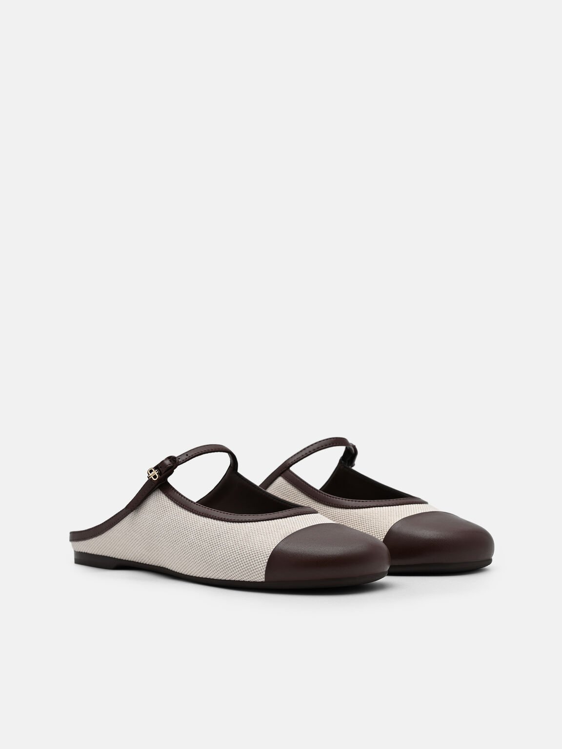 Sepatu Mules dengan Ujung Cap Toe, 