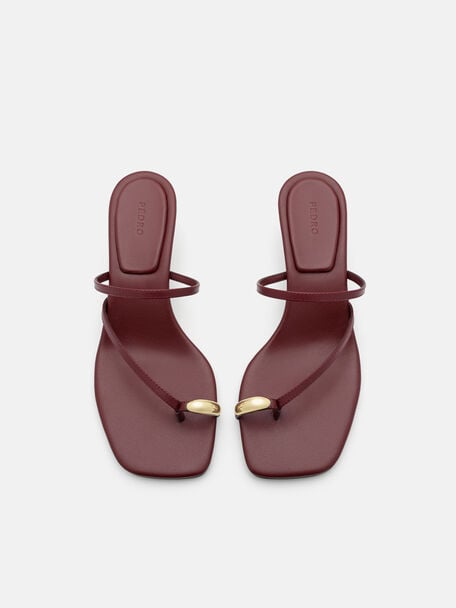 Lia Leather Heel Sandals, , hi-res