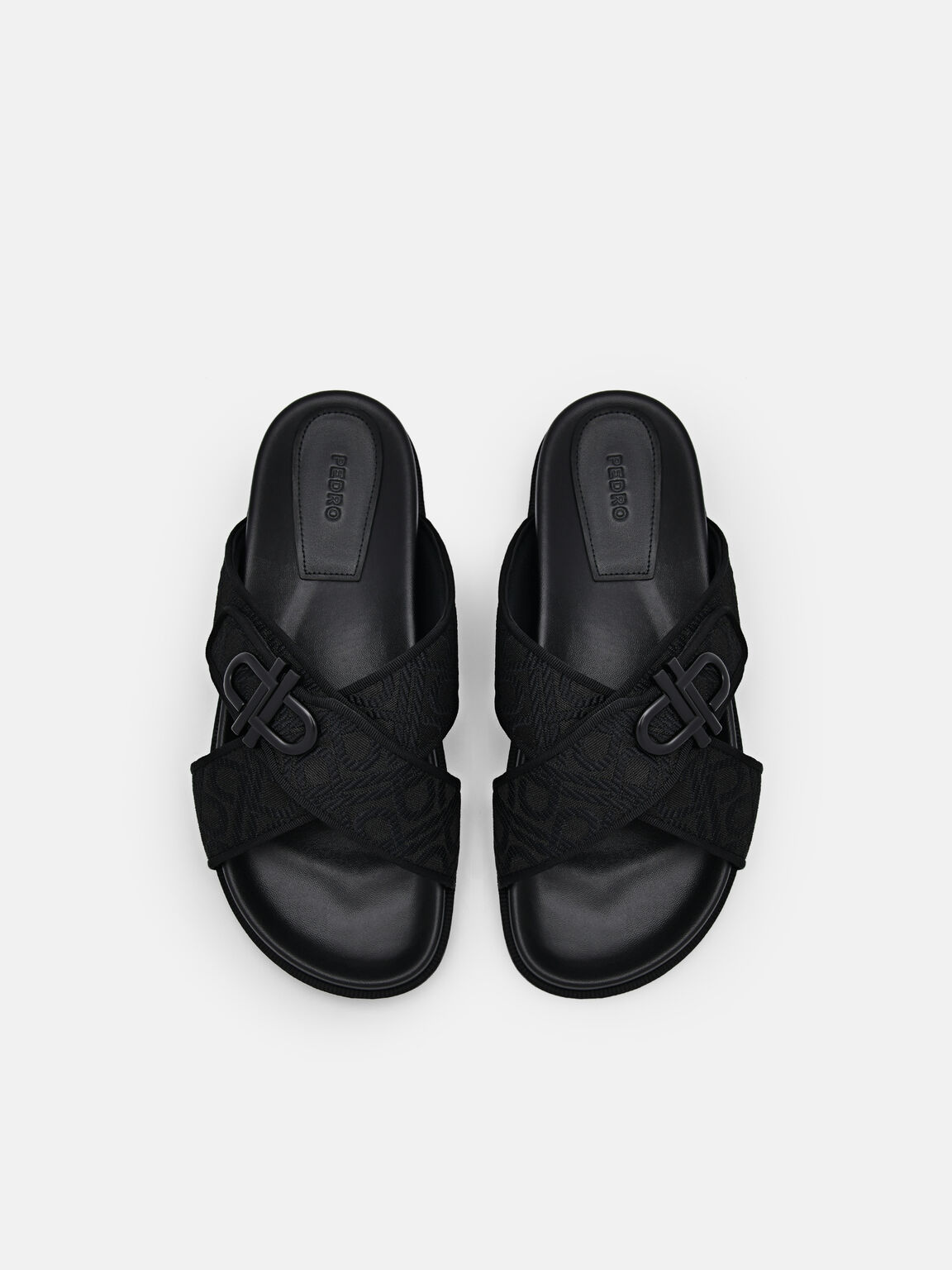 PEDRO Icon Cross Sandals, Black