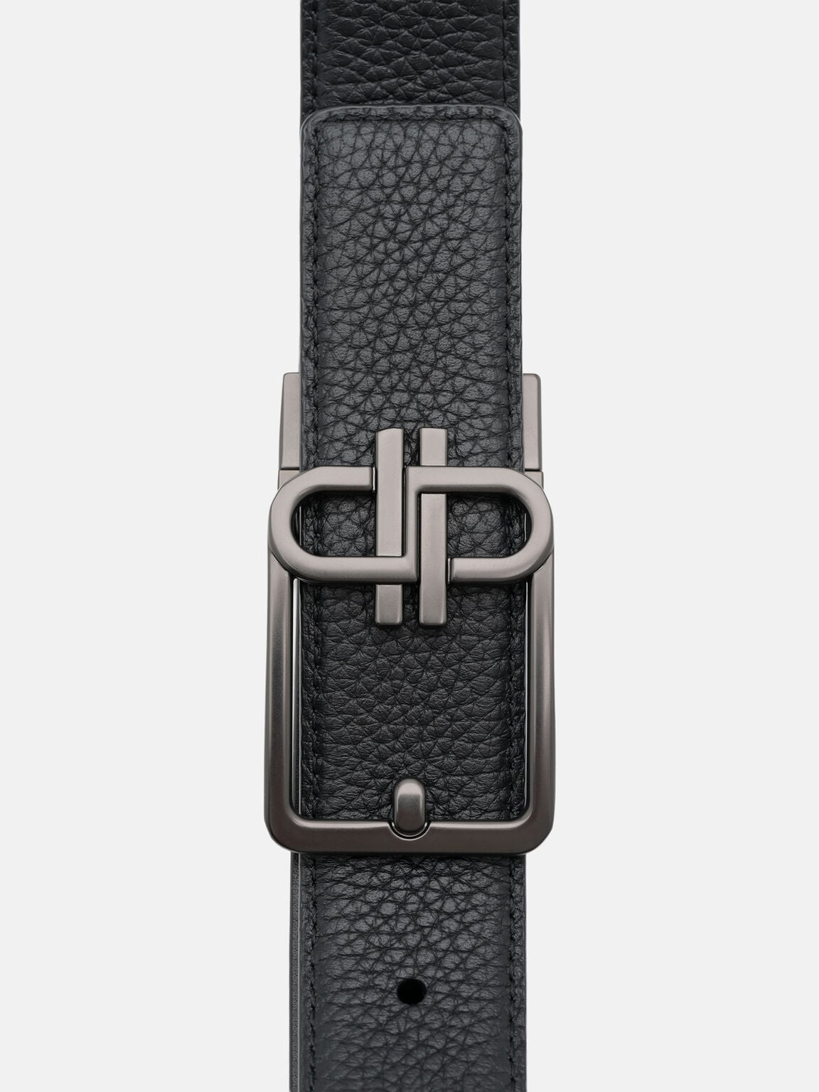 Tumbled Leather Reversible Tang Belt, 