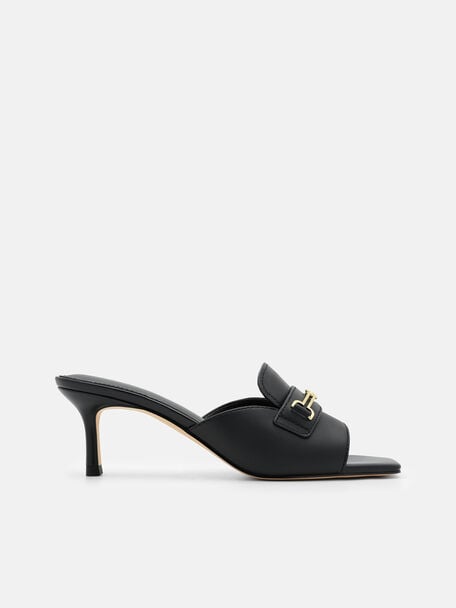 Alistair Leather Horsebit Heel Sandals, , hi-res