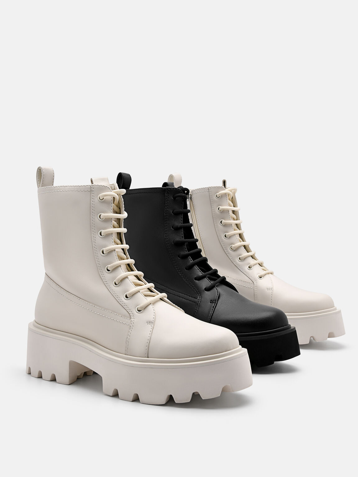 Leather Chunky Boots, 