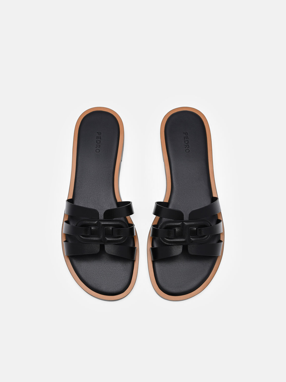 Carmel Sandal Slide Kulit, , hi-res