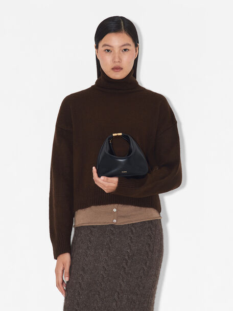 PEDRO Icon Leather Heel Sandals, Black