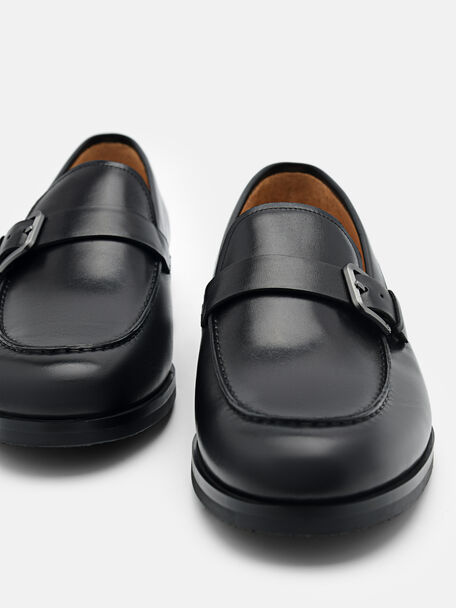 PEDRO Icon Leather Heel Sandals, Black