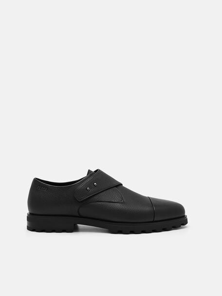 Flint Leather Monkstrap Shoes, , hi-res