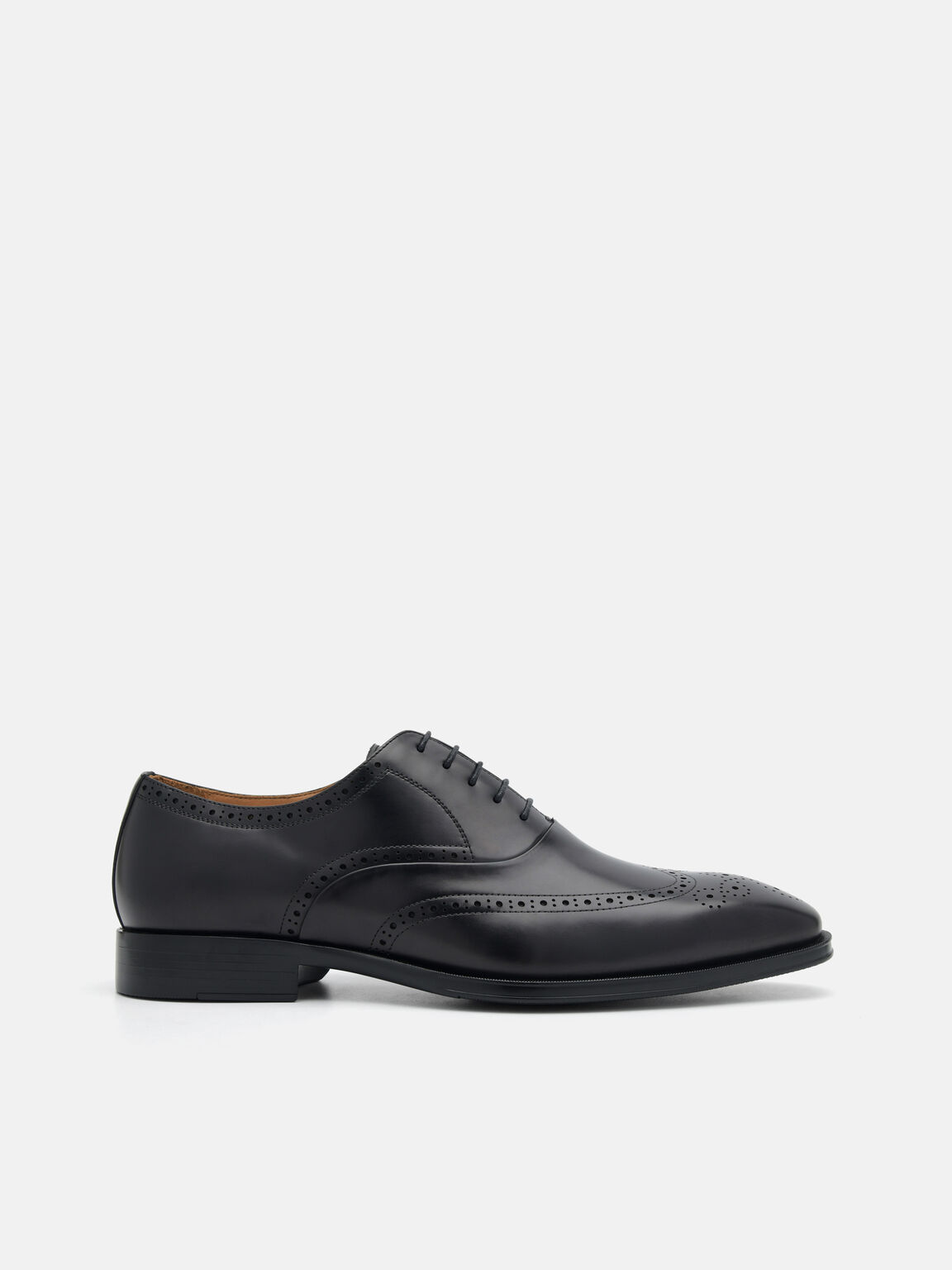 Sepatu Oxford Brogue Kulit, , hi-res