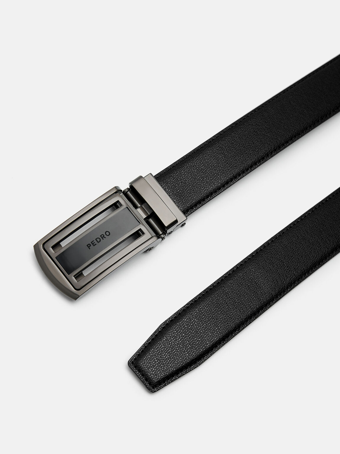 Embossed Leather Automatic Belt, 