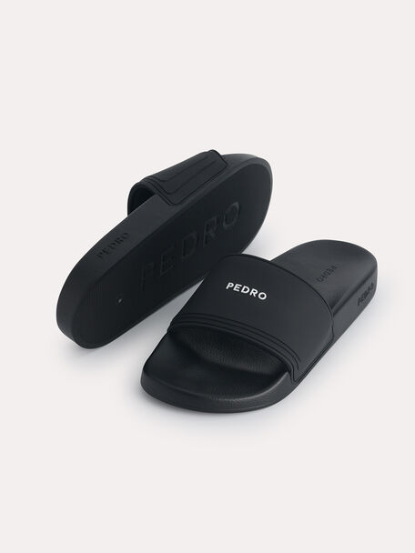 PEDRO Icon Leather Heel Sandals, Black