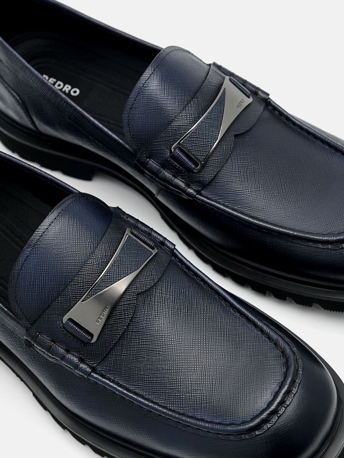Edge Leather Loafers, 