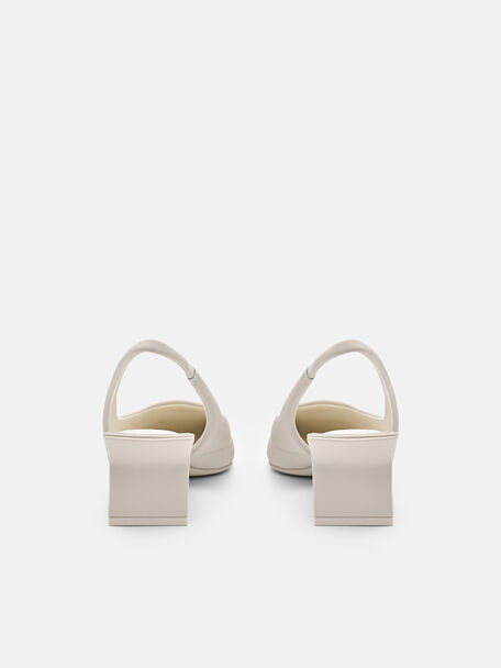 PEDRO Icon Leather Heel Sandals, Black
