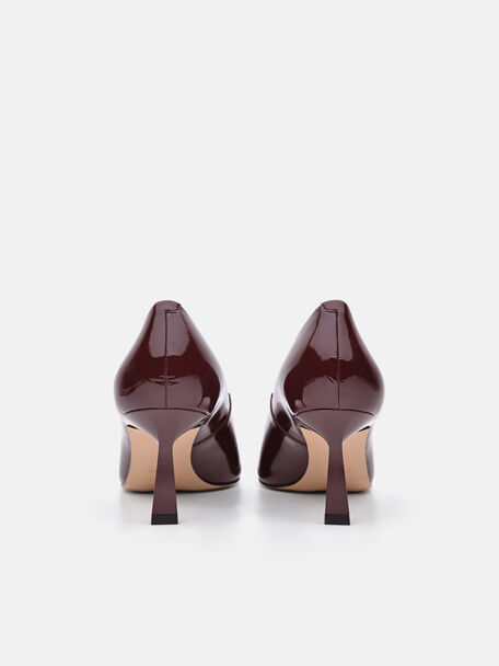 PEDRO Icon Leather Heel Sandals, Black