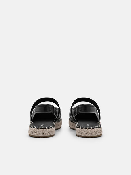 PEDRO Icon Leather Heel Sandals, Black
