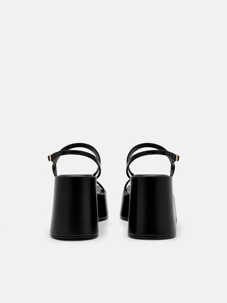 PEDRO Icon Leather Heel Sandals, Black PEDRO Icon Leather Heel Sandals, Black