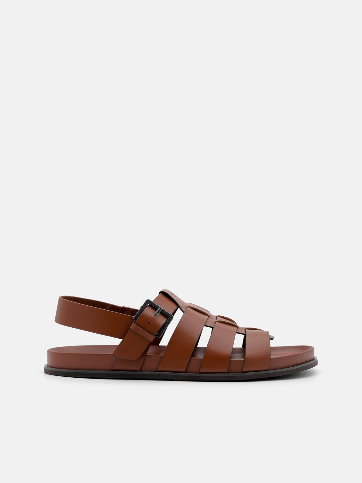 Sandal Kulit Caged Backstrap, , hi-res