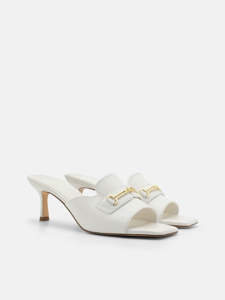 Alistair Leather Horsebit Heel Sandals, , hi-res