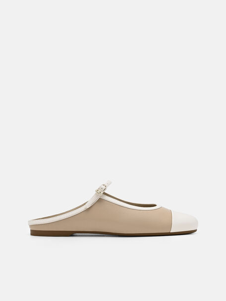 Sepatu Mules dengan Ujung Cap Toe, 