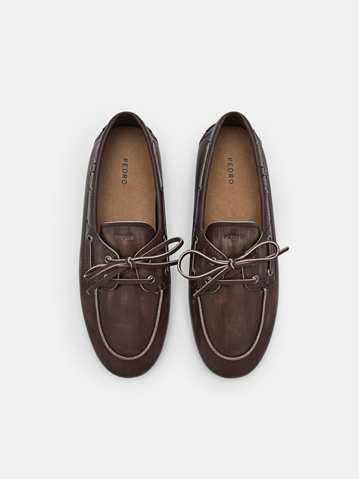 Sepatu Boat Kulit Dee, Brown