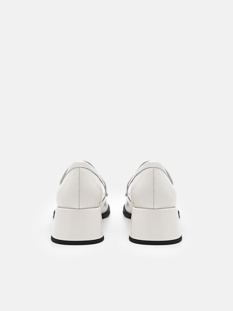 PEDRO Icon Leather Heel Sandals, Black
