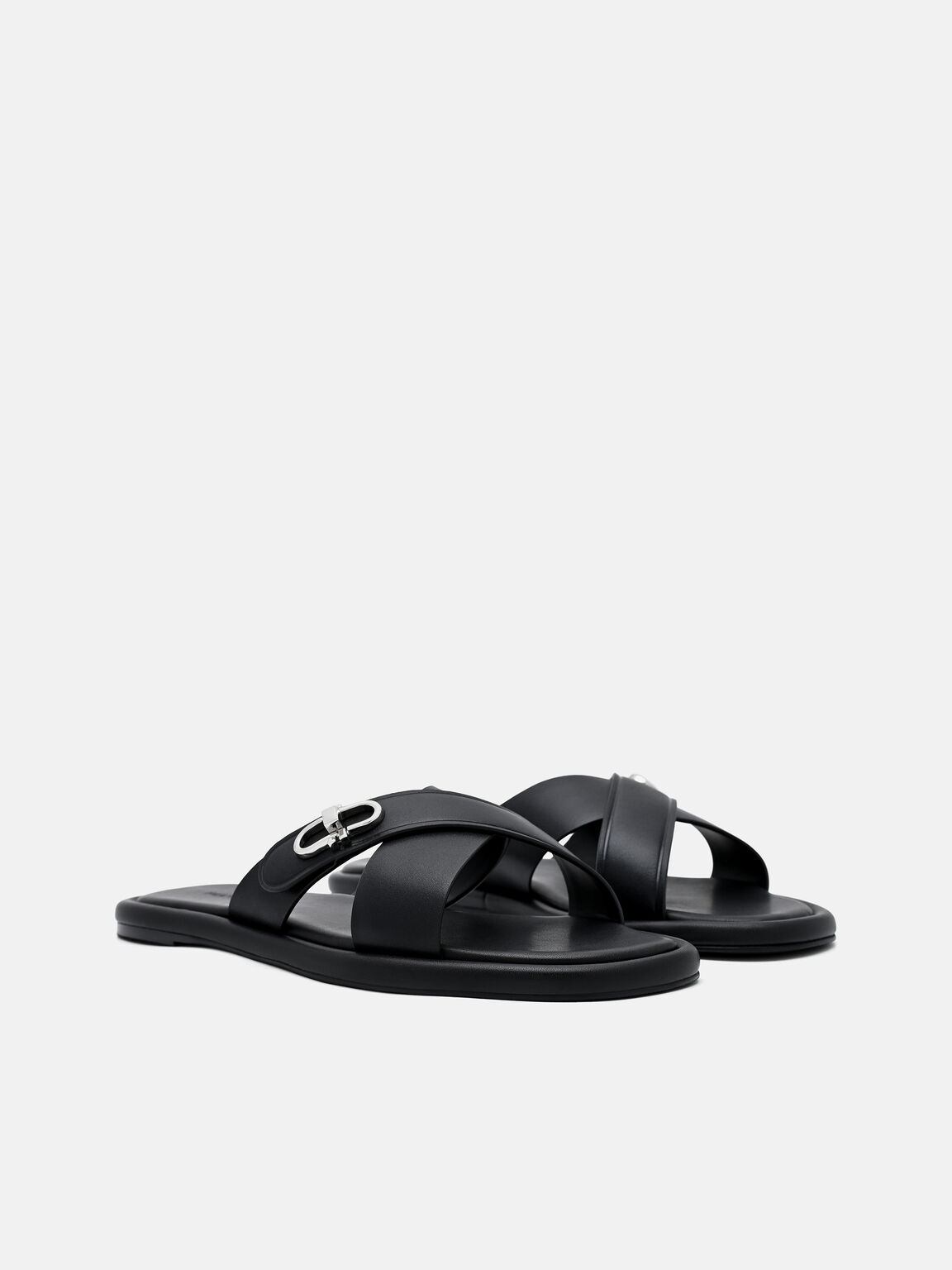 Sienna Leather Cross Sandals, , hi-res
