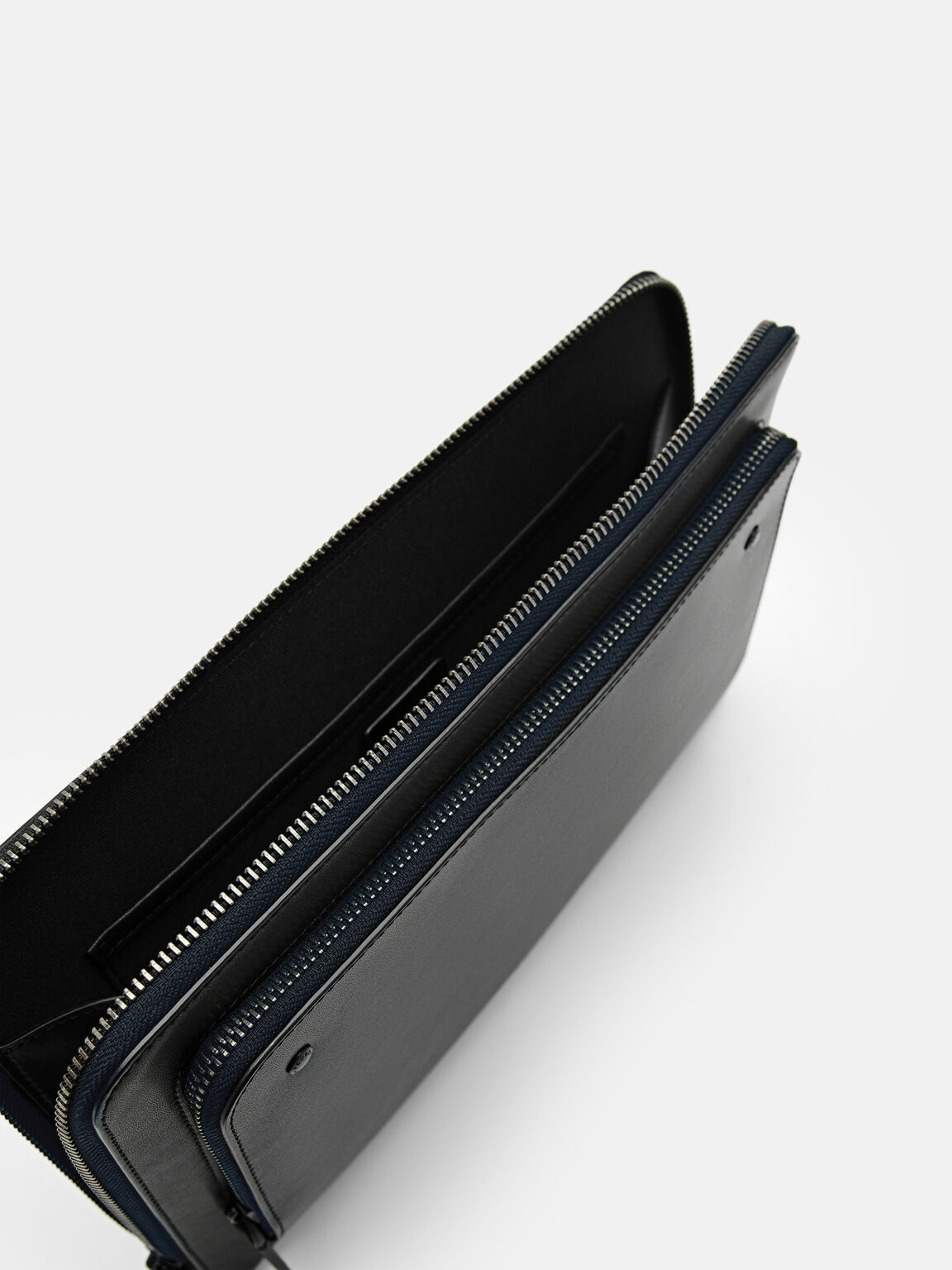 Leather Clutch Bag, Black