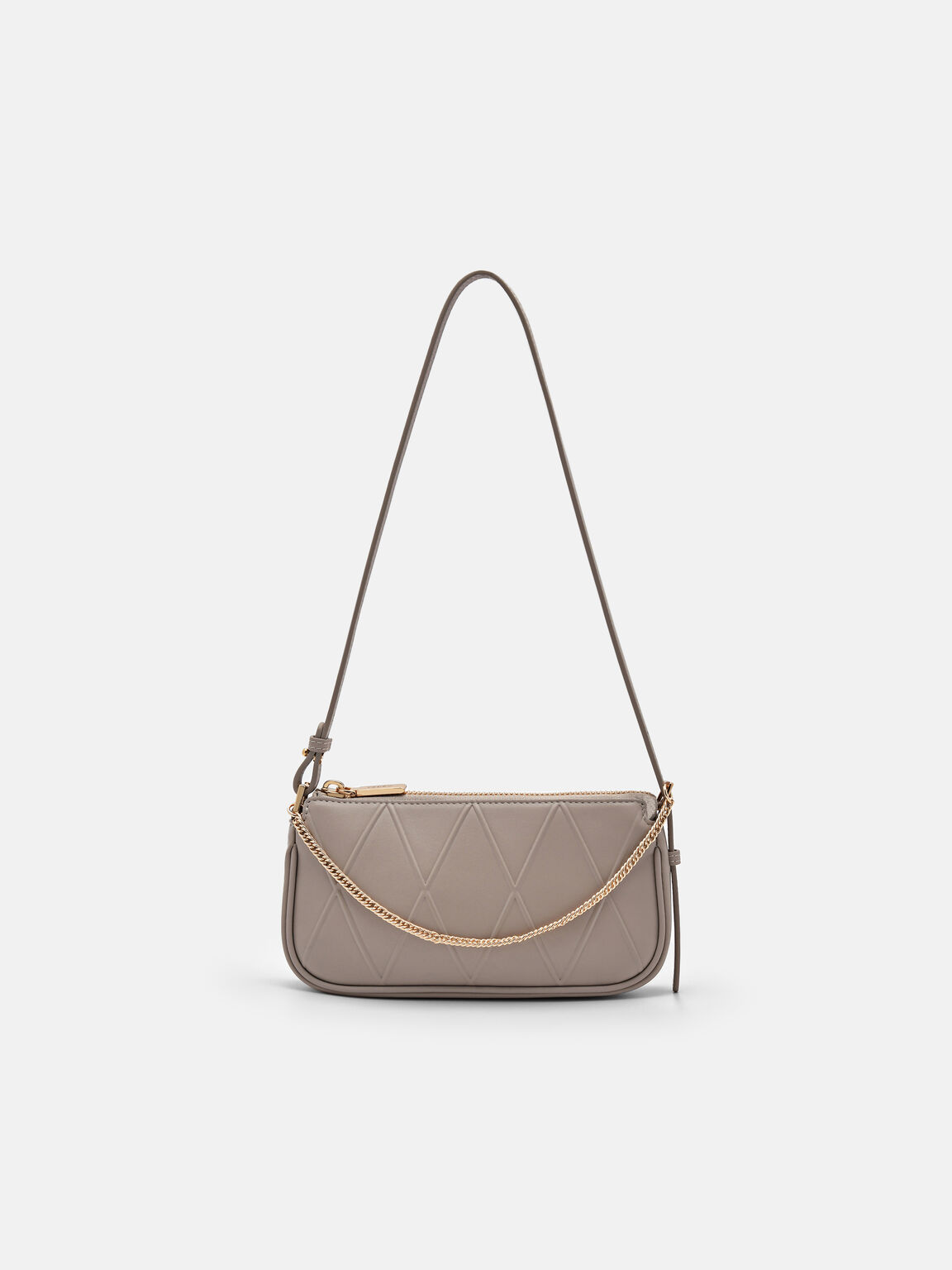 Pouch Kulit Maddy, Taupe, hi-res