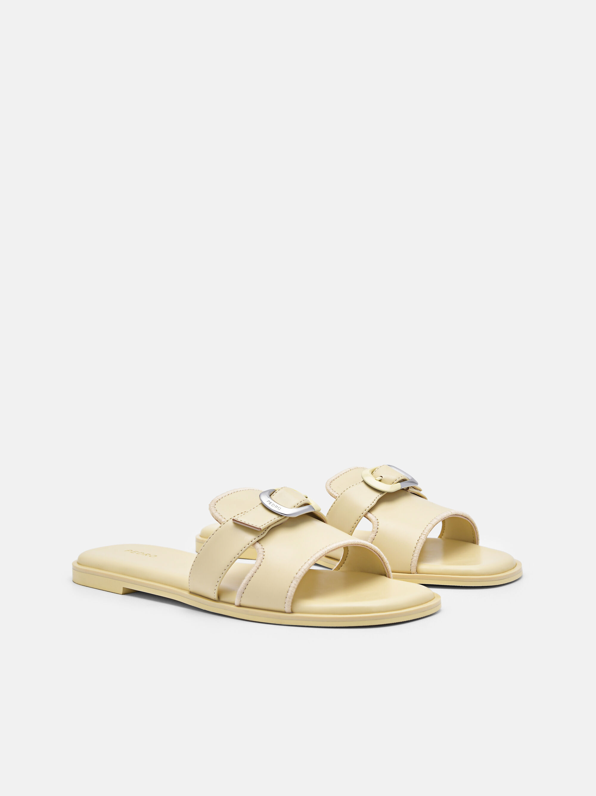 Bridget Slide Sandals - Light Yellow - PEDRO ID