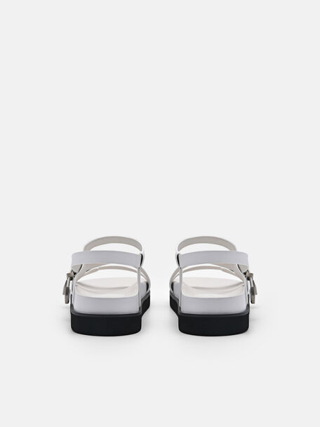 PEDRO Icon Leather Heel Sandals, Black