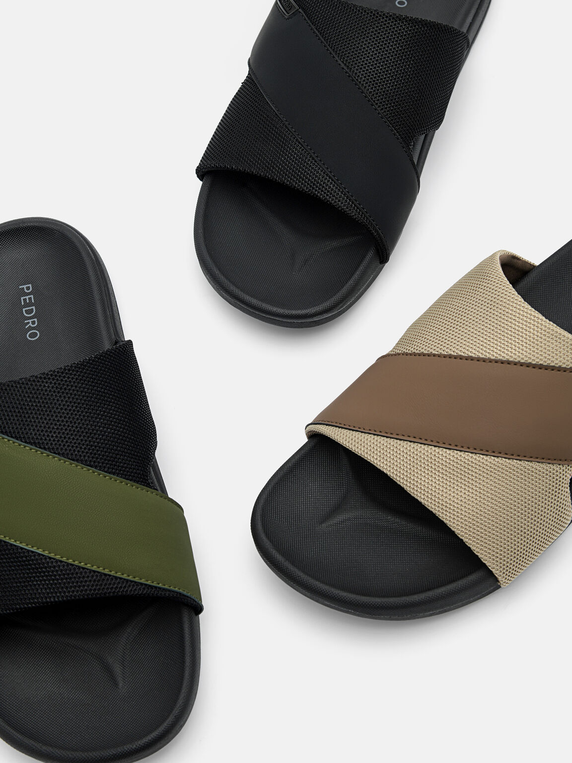 Mesh Slide Sandals, 