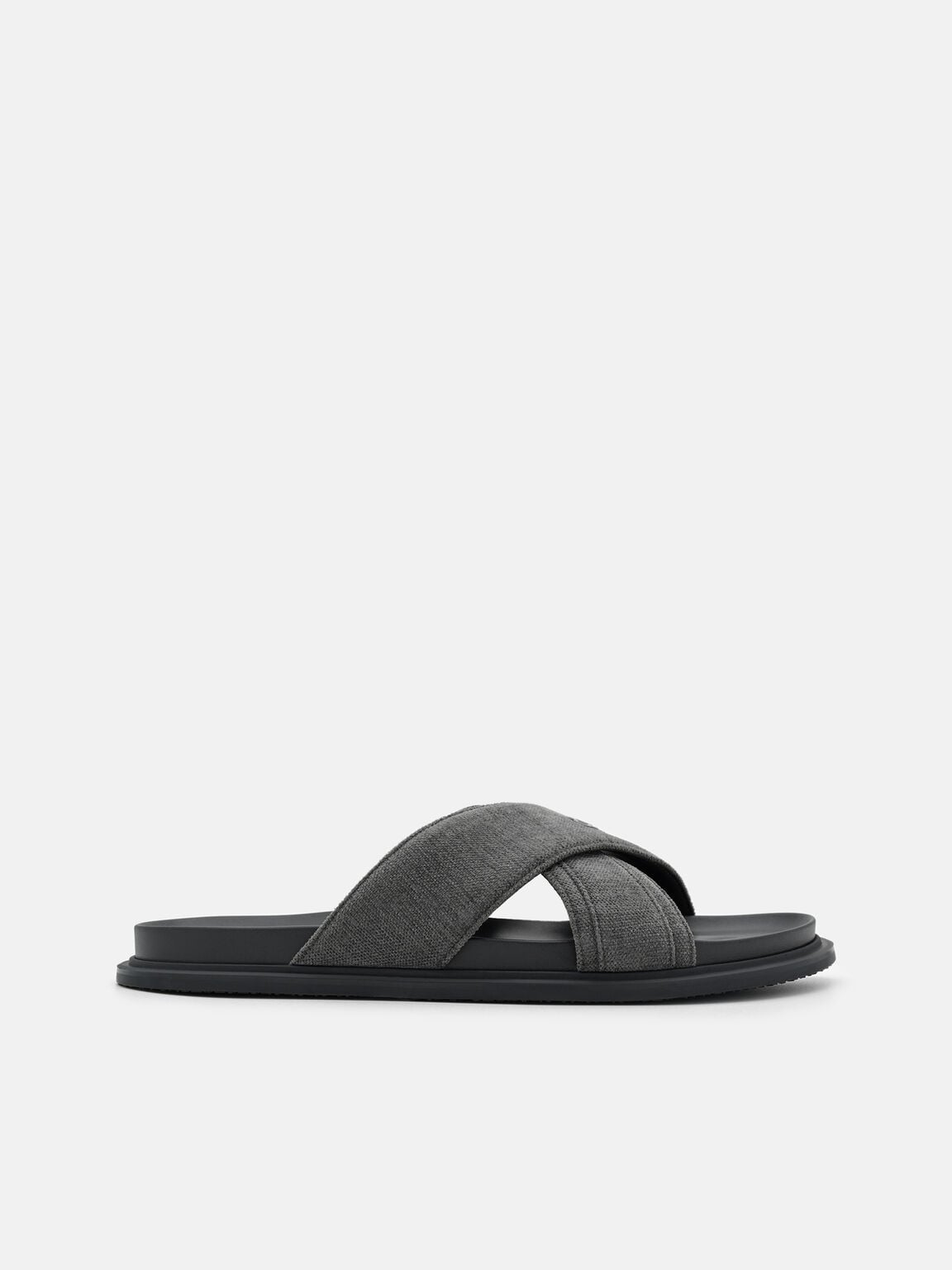 Velvet Cross Sandals, , hi-res