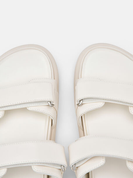 PEDRO Icon Leather Heel Sandals, Black