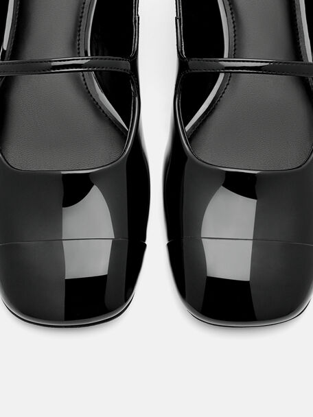 PEDRO Icon Leather Heel Sandals, Black