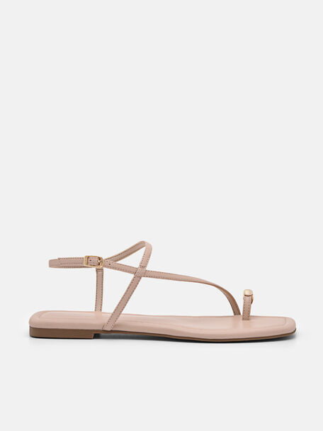 Lia Toe Ring Sandals, Nude, hi-res