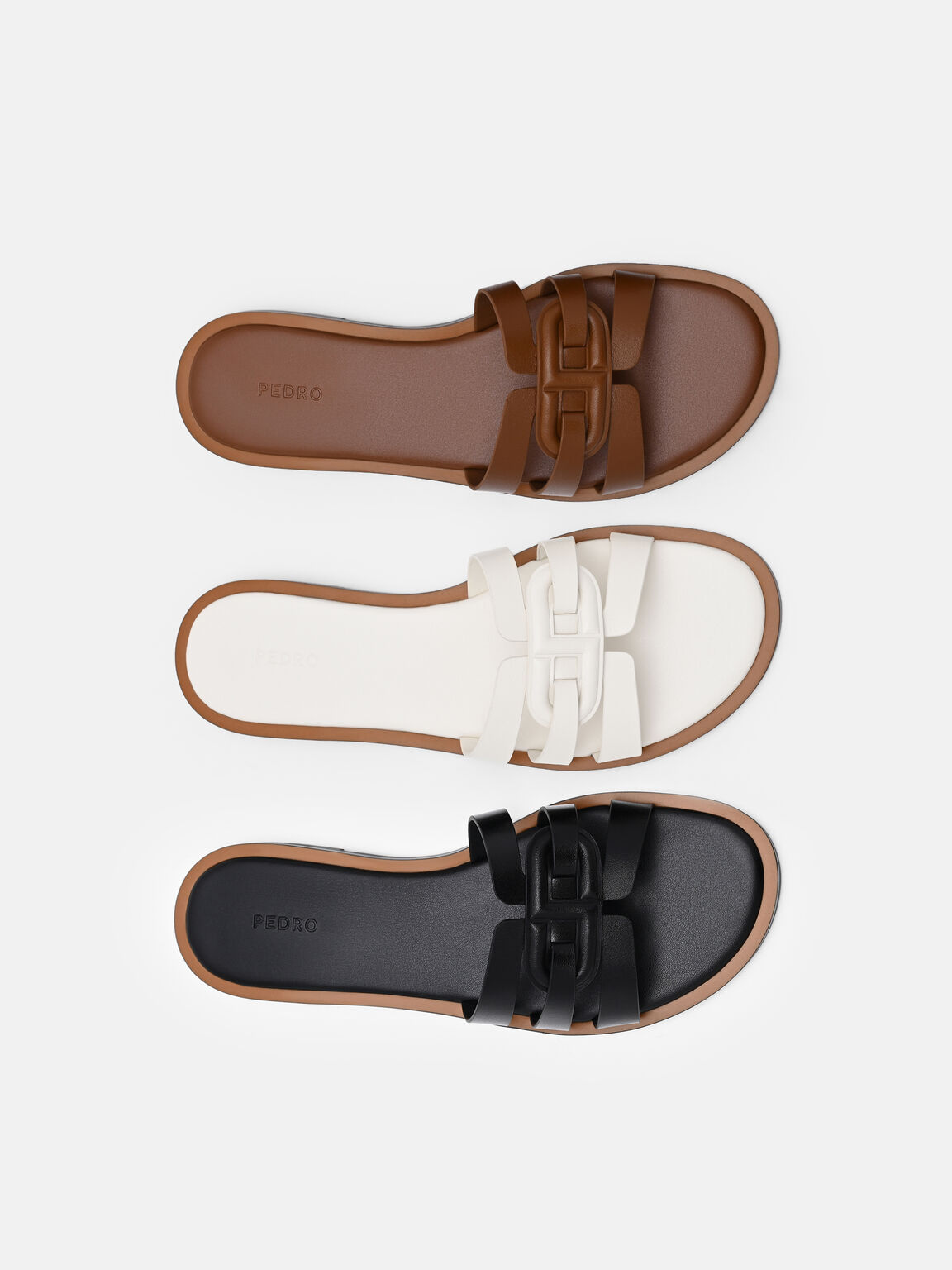 Carmel Sandal Slide Kulit, , hi-res